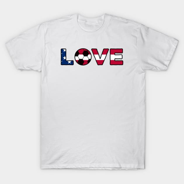 Soccer Love USA T-Shirt by DiegoCarvalho